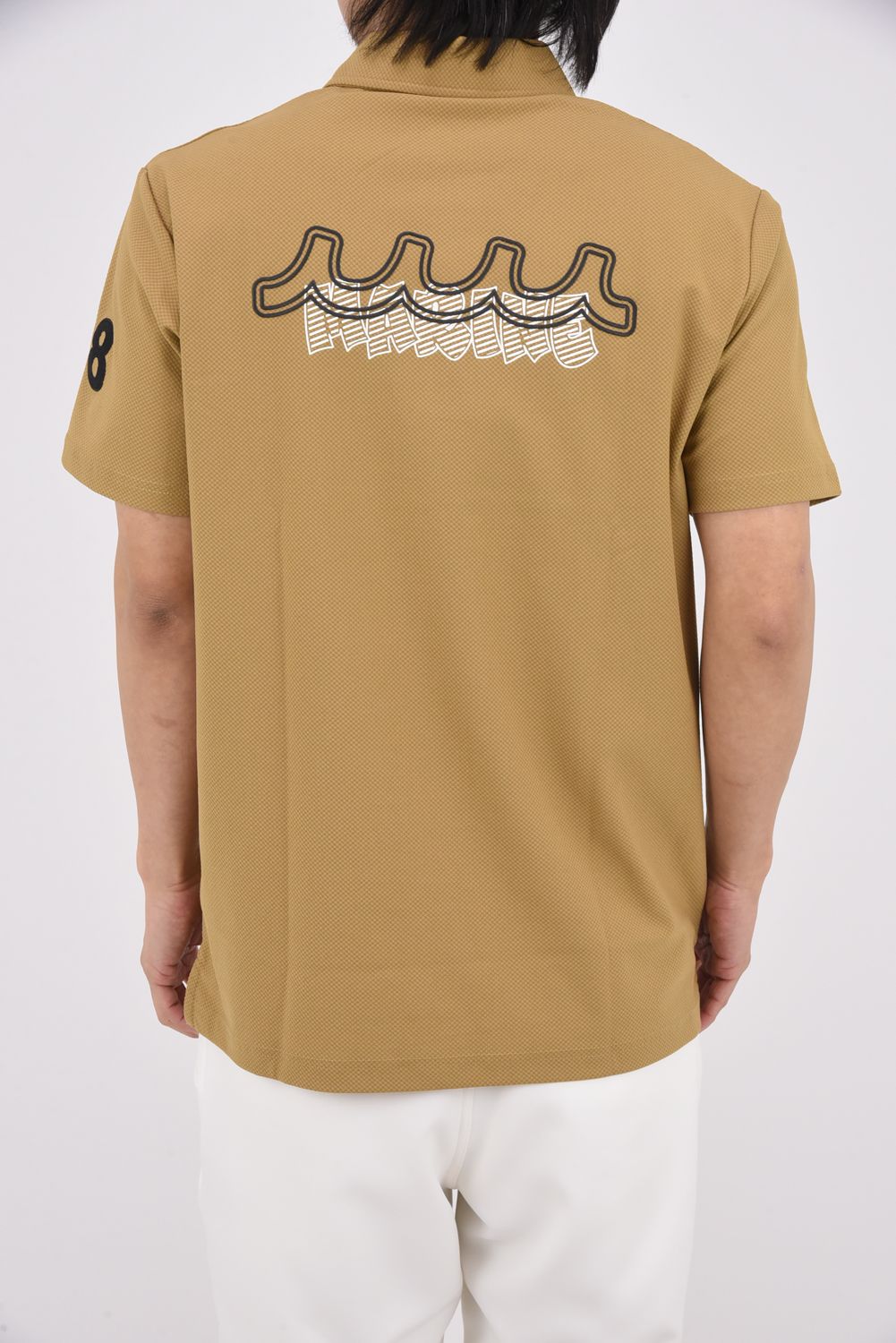 【26SS】 BLISTER KNIT JACQUARD POLO SHIRT / ブリスターニット ジェントル刺繍ワッペン ポロシャツ (ベージュ)
