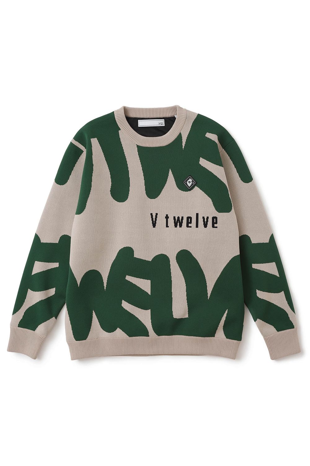 【25AW】【レディース】 GRAFT KNIT / グラフィティロゴ クルーネックニット （ベージュ)