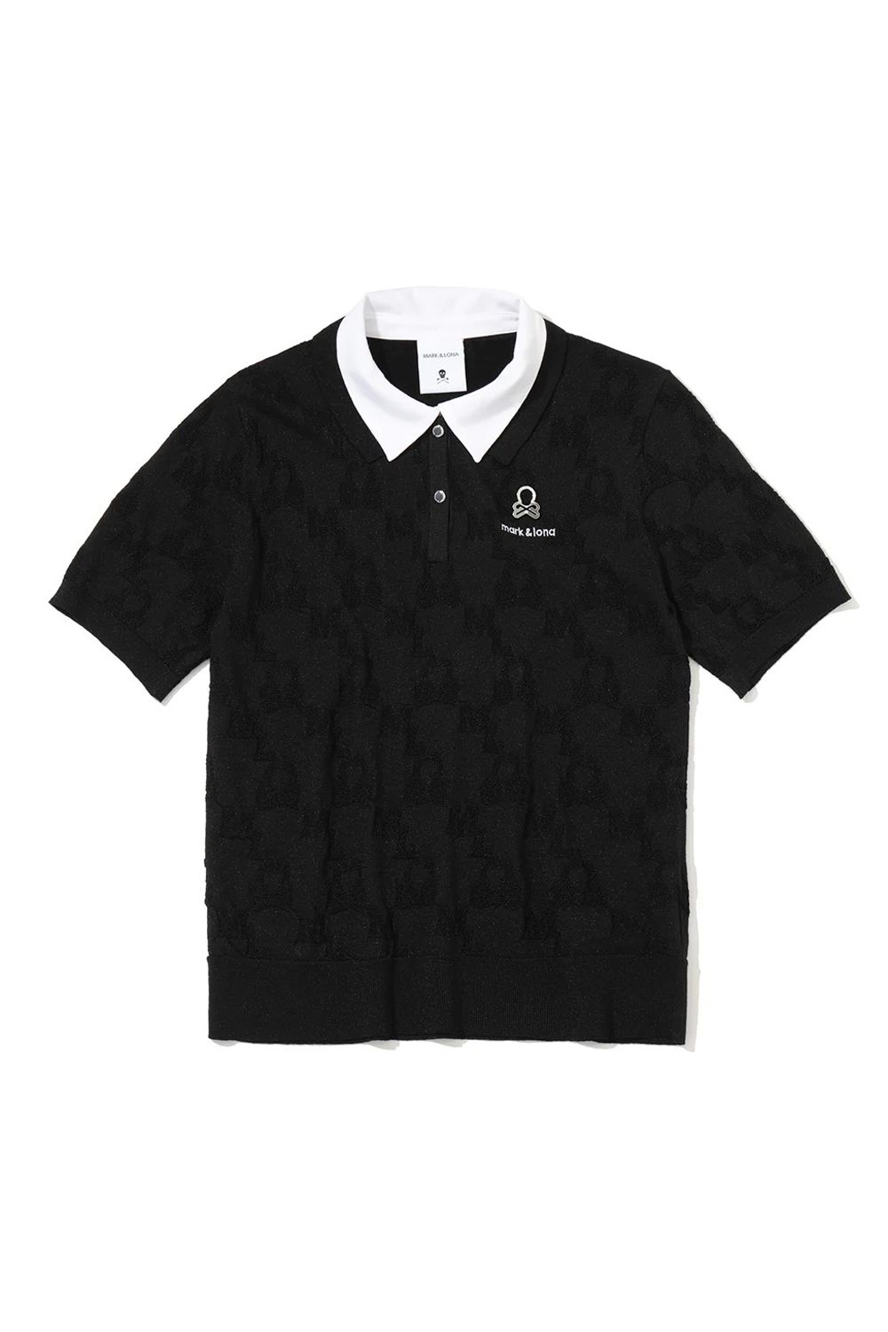 【26SS】【レディース】 QUADRO ICON 2-WAY COLLAR KNIT POLO / ダブルカラー ニットポロシャツ (ブラック)