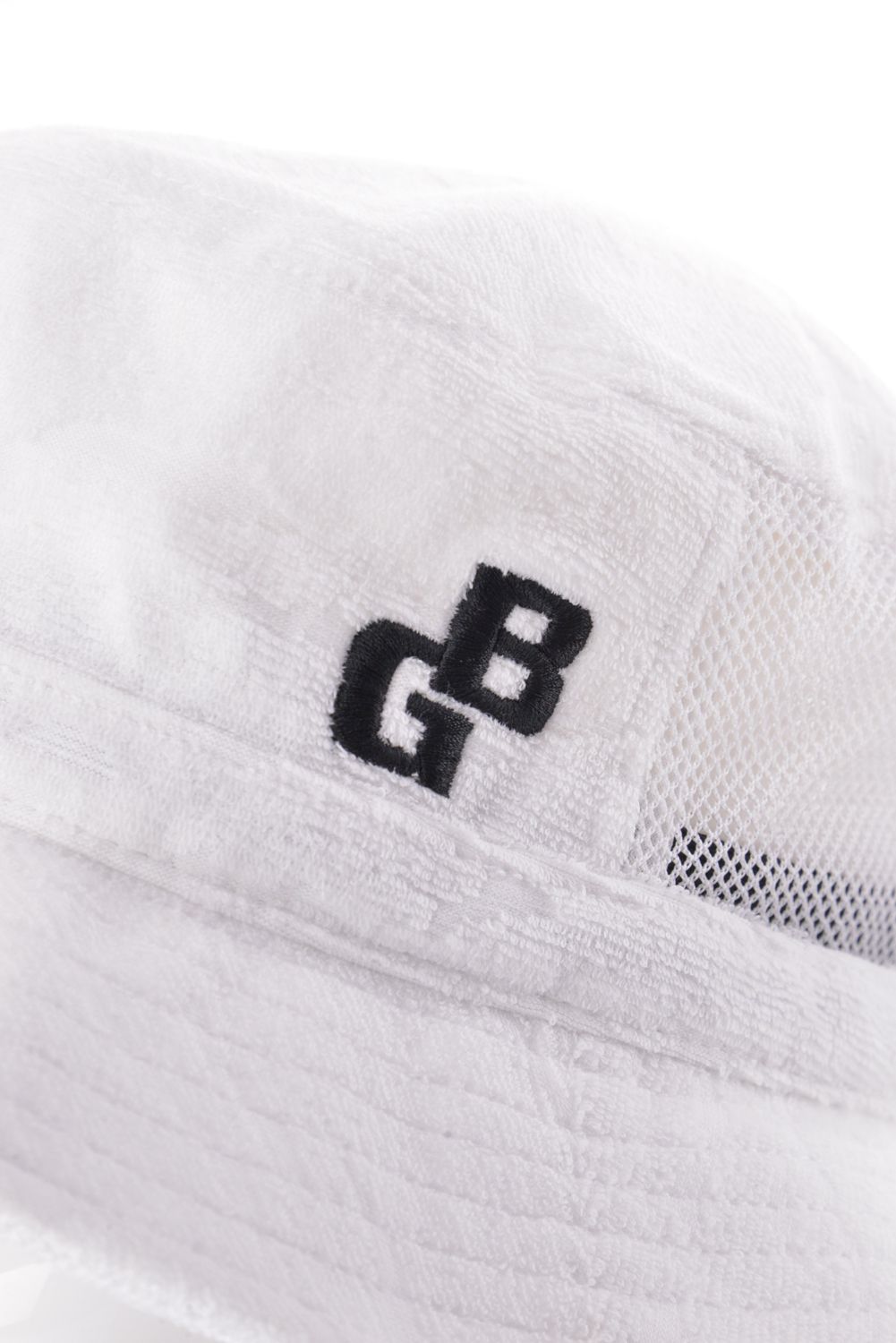 【26SS】 CR MS PILE CAMO JQ BG LOGO HAT / パイル生地 背面メッシュ バケットハット (ホワイト)