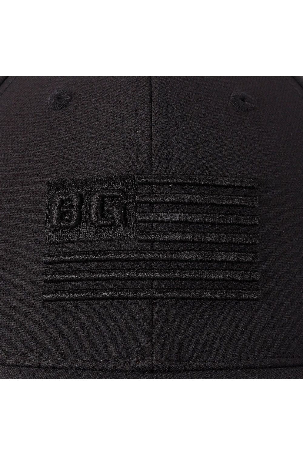 【26AW】 MEN’S BG FLAG CAP / フラッグモチーフ刺繍 キャップ (ブラック)