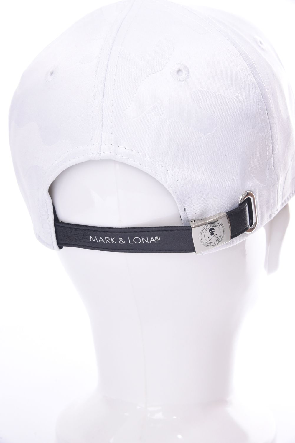 GAUGE CRYSTAL ICON CAP / オリジナルカモジャカード 異素材切り替え ベースボールキャップ (ホワイト)