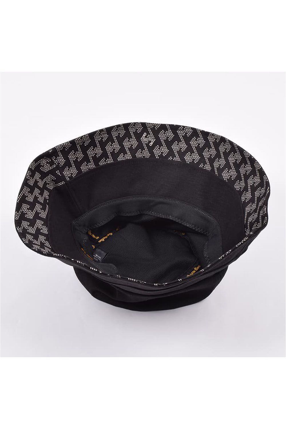 SUNSHADE BUCKET HAT / ブランド オリジナルテキスタイル サンシェード バケットハット (ブラック)