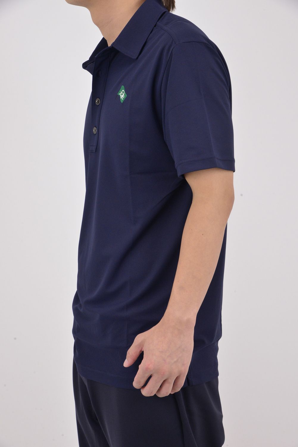 【26SS】 MICRO KANOKO COOL POLO / マイクロカノコ素材 バックロゴプリント ポロシャツ (ネイビー)