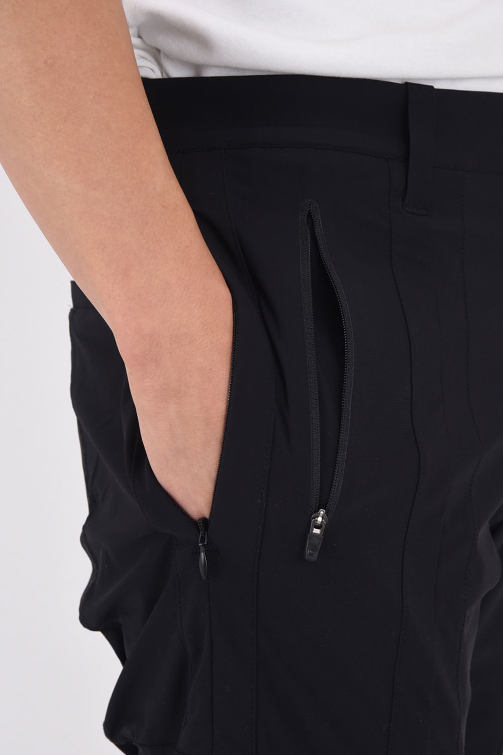 【2025AW】 S.I.D HYPER STRETCH PANTS / リフレクターロゴプリント シリコンワッペン テクニカルロングパンツ (ブラック)