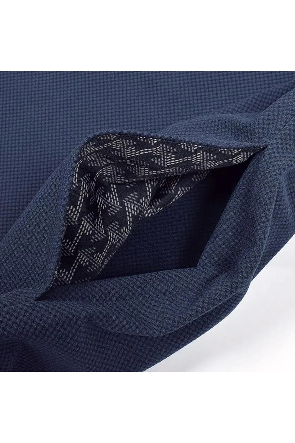 【26AW】 MENS DETACHABLE HALF ZIP SHIRT / ワッフル生地 スリーブデタッチャブル 2WAYハーフジップシャツ (ネイビー)*