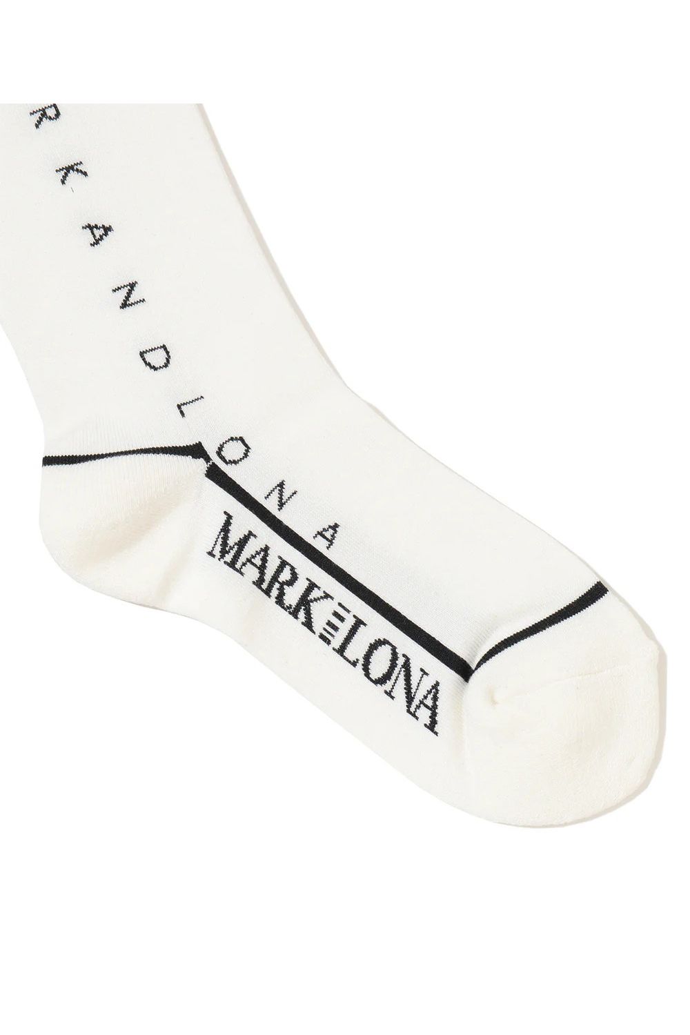 【26SS】【CODE COLLECTION】【レディース】 TOSX / ジャパンメイド レターグラフィック オーバーニーソックス (ホワイト)