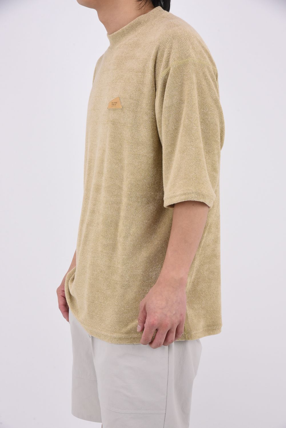 【26SS】 3.6PILE Mockneck SS / 3.6パイル モックネックTシャツ (ベージュ)