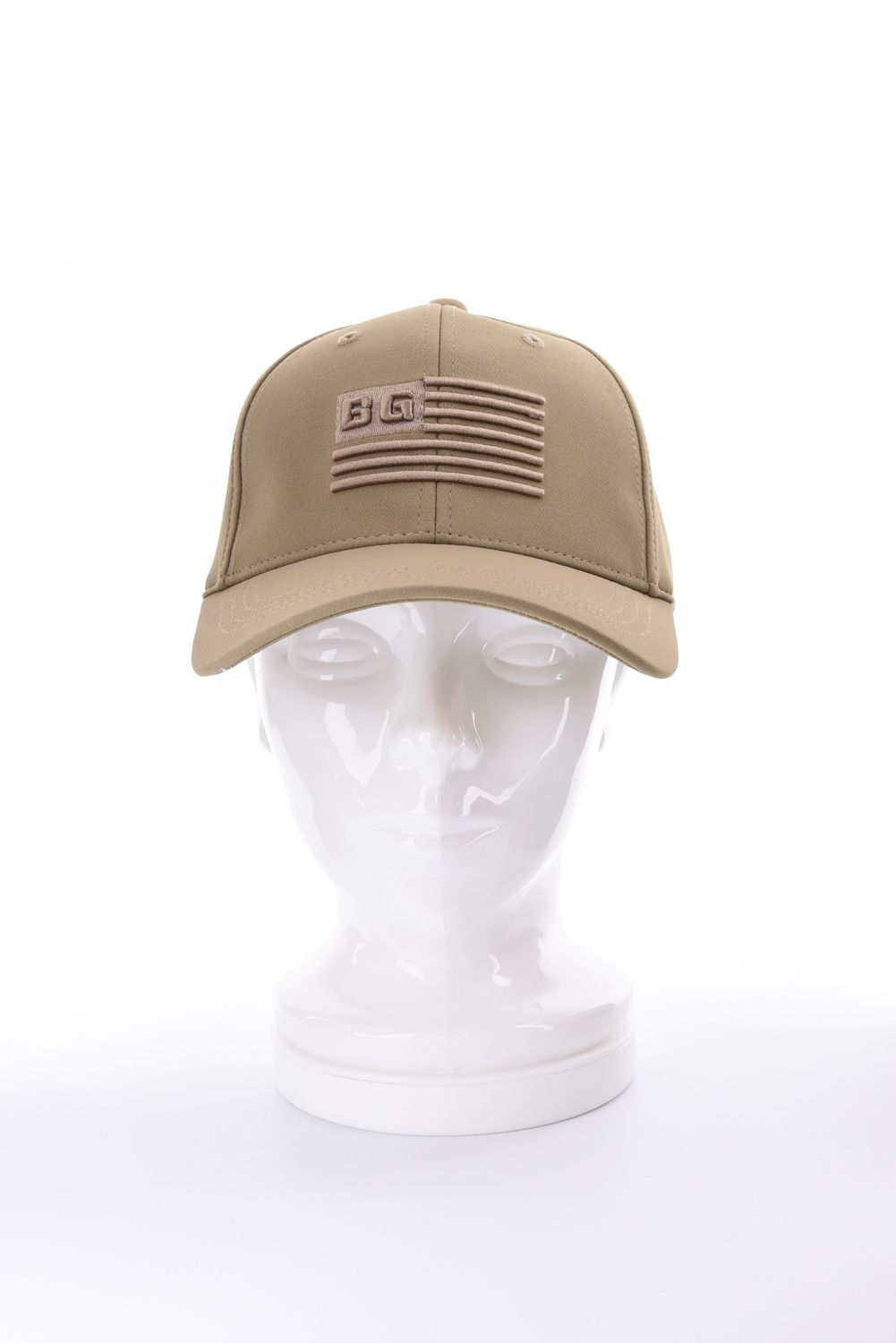 【26AW】 MEN’S BG FLAG CAP / フラッグモチーフ刺繍 キャップ (ベージュ)