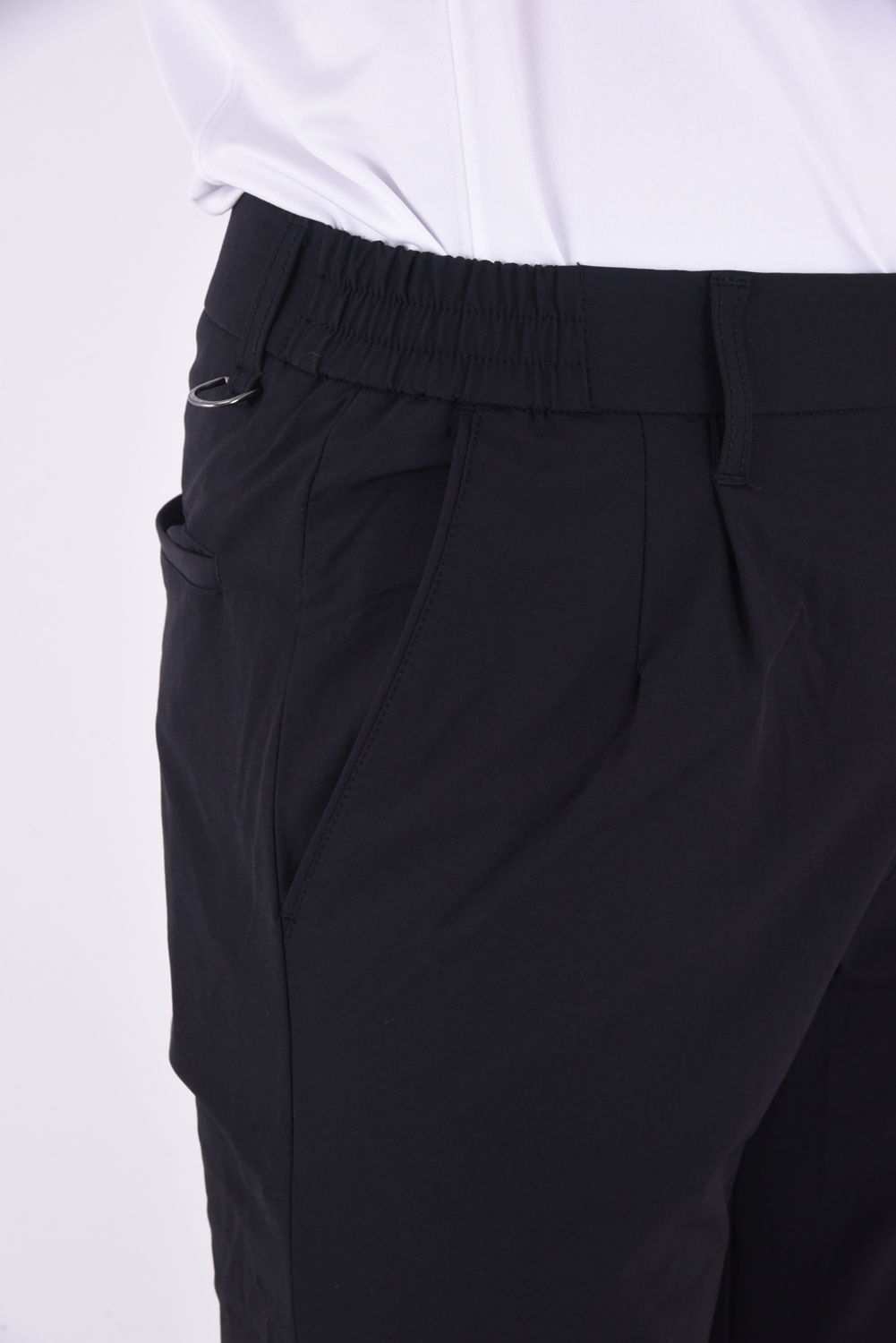 【春夏仕様】SUPER STRETCH LOGO PANTS /  スーパーストレッチ ロゴ ロングパンツ (ブラック/ホワイト)
