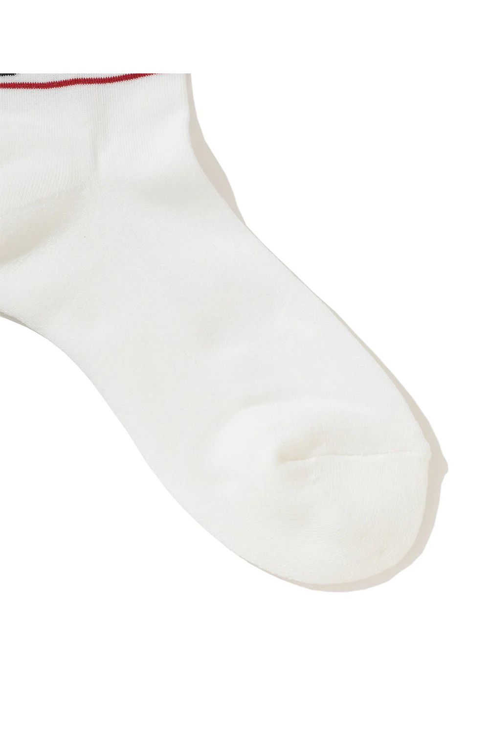 ETERNAL SKULL BORDER SOCKS / スカルジャカード ハイクルーソックス (ホワイト)