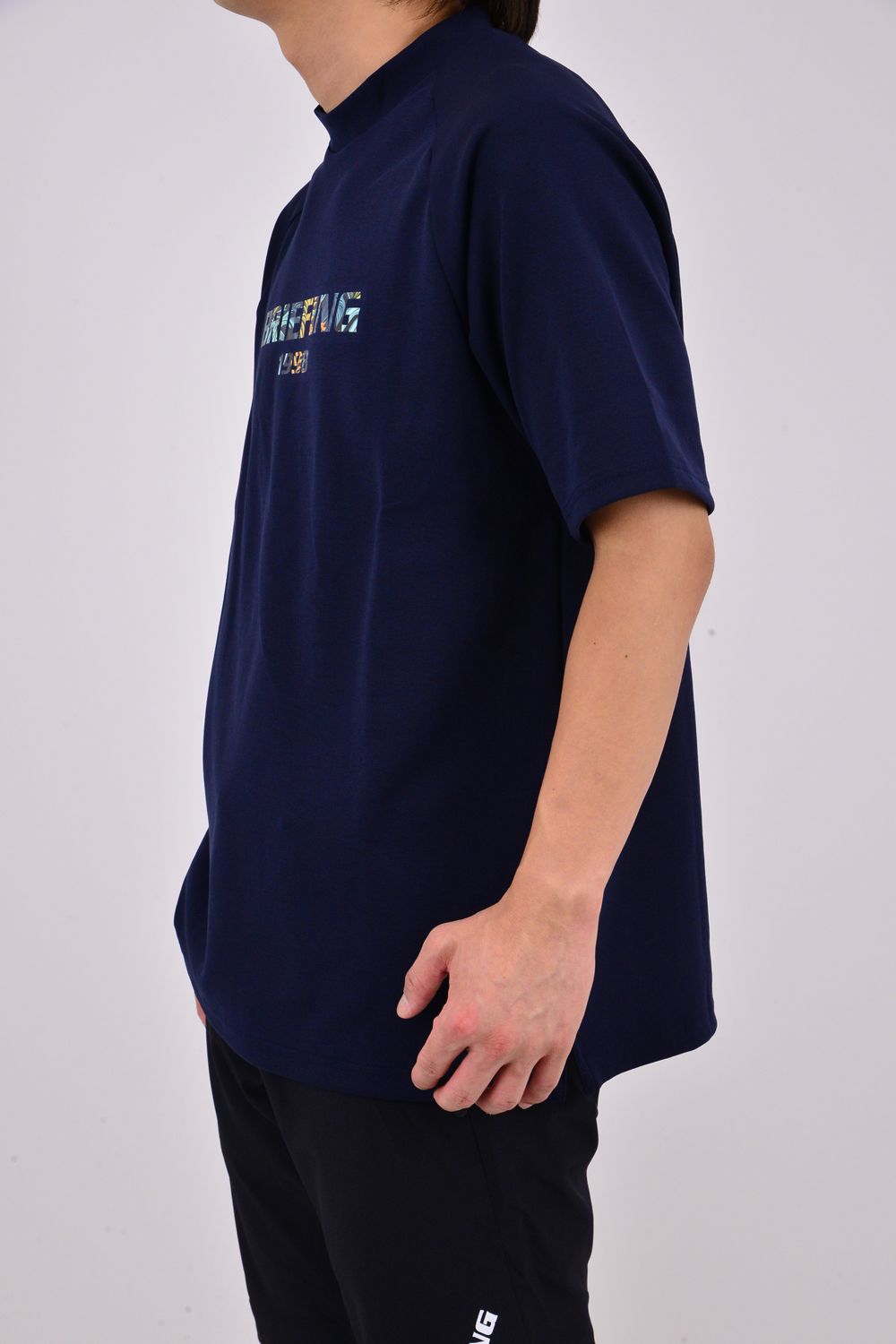 【26SS】 CR MS BOTANICAL LOGO HIGHNECK RF / ボタニカルロゴ モックネックTシャツ (ネイビー)
