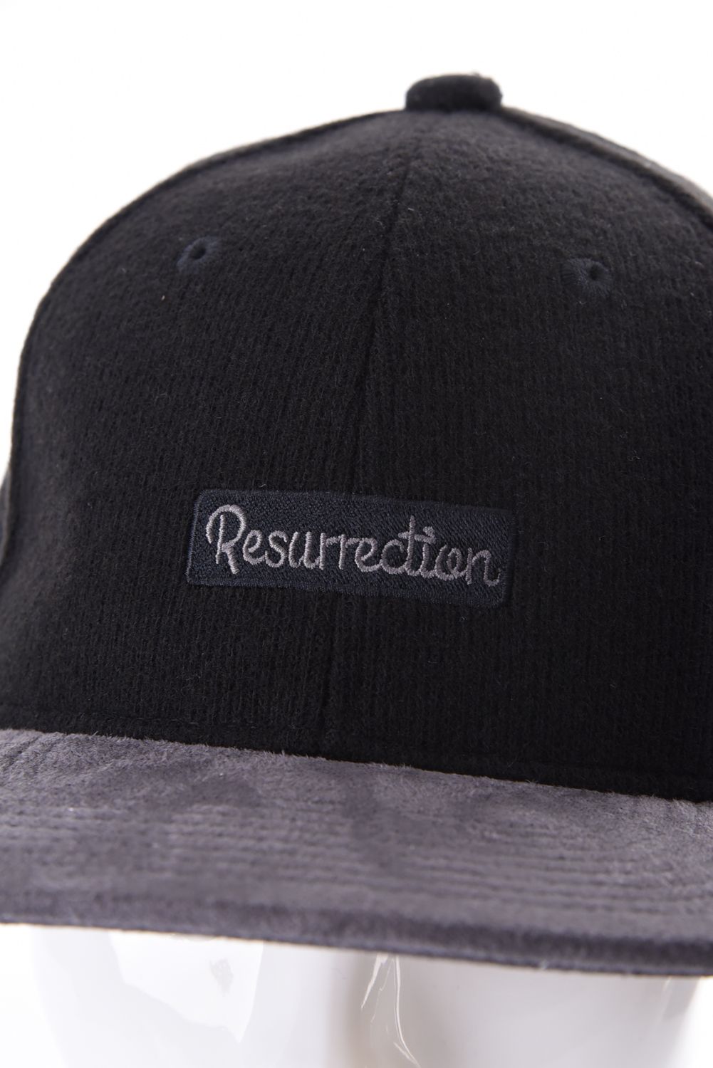 【26AW】 KNIT LIKE 2TONE CAP / ニットライク2トーンキャップ (フラット） (ブラック/グレー)