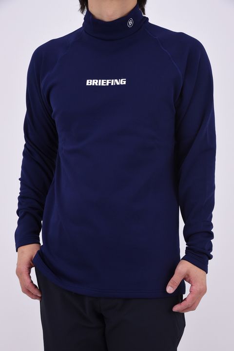 【26AW】 MEN’S WARM LS HIGHNECK / 秋冬仕様 起毛素材 ベーシック 長袖モックネックTシャツ (ネイビー)