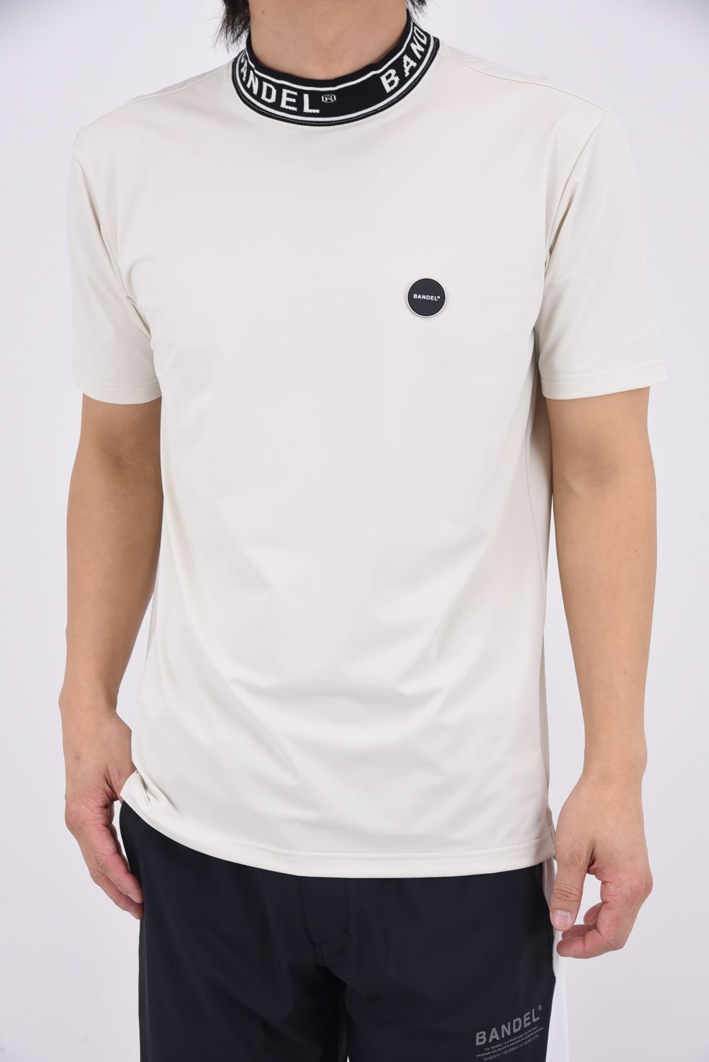 【26SS】 JACQUARD MOCK NECK / ジャガード織り モックネックTシャツ (オフホワイト)