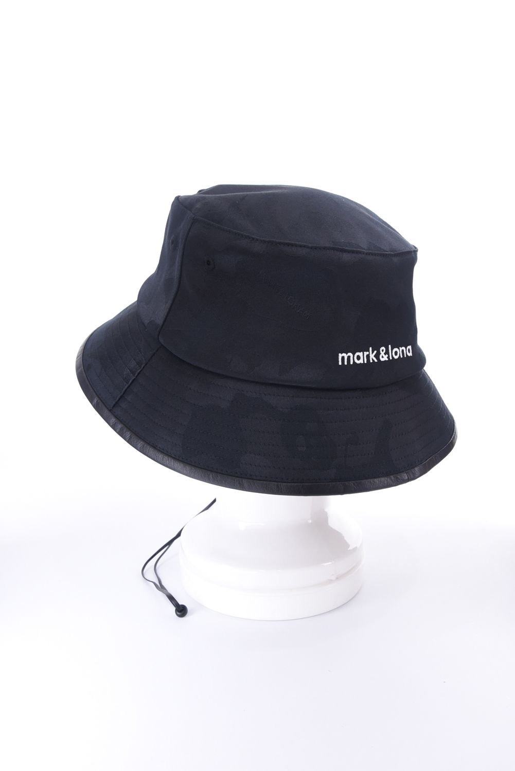 GAUGE CRYSTAL ICON HAT / オリジナルカモジャカード ドローコード付き バケットハット (ブラック)