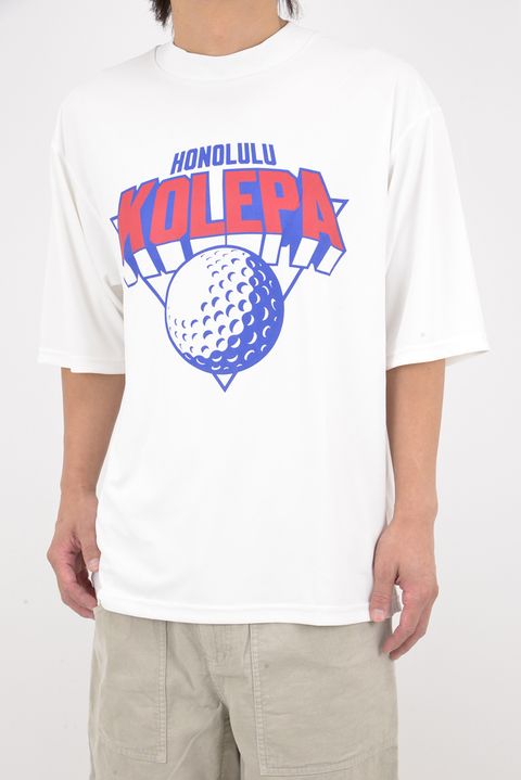 【26AW】 Pālulu Mockneck S/S（TEAM KOLEPA） / ブランドロゴプリント 五分袖 モックネックTシャツ (ホワイト)