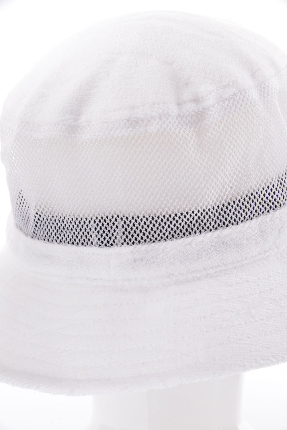 【26SS】 CR MS PILE CAMO JQ BG LOGO HAT / パイル生地 背面メッシュ バケットハット (ホワイト)