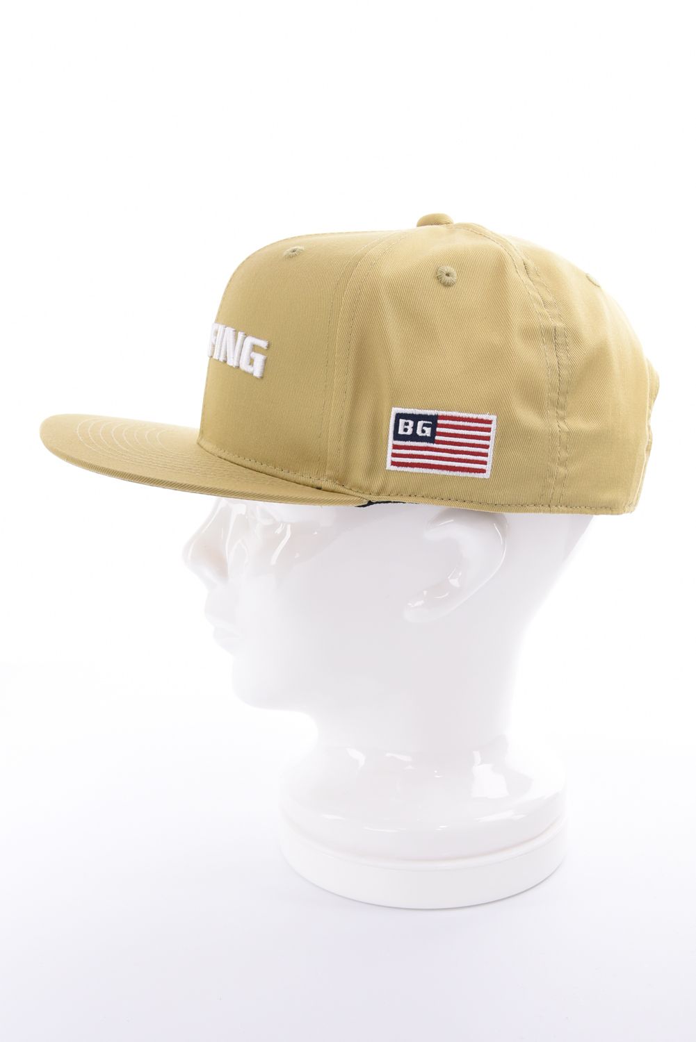 【26SS】 MEN’S BASIC FLAT VISOR CAP / ベーシック ブランドロゴ フラットキャップ (ベージュ)