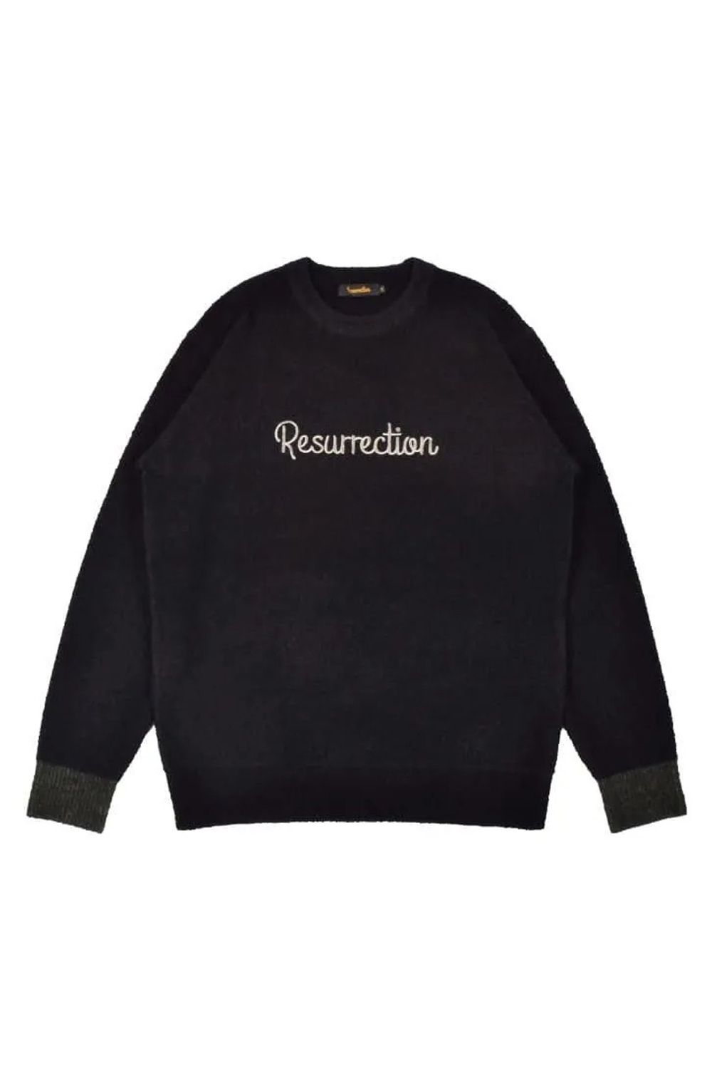 【26AW】 ACCENT BOUCLE KNIT / アクセントリブ ブークレニット (ブラック)*