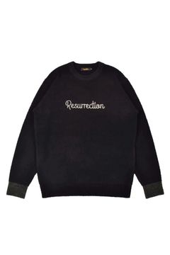 【26AW】 ACCENT BOUCLE KNIT / アクセントリブ ブークレニット (ブラック)*