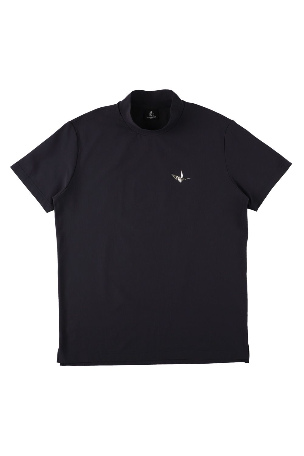 【25SS】 113 GOLF S/S MOCK NECK EMBOSS  / サークルロゴ エンボス モックネックシャツ  (ブラック)