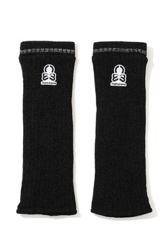 【26AW】 EL.WINDPROOF LEG WARMERS / モール糸 アイアンスカル刺繍 レッグウォーマー (ブラック)