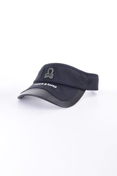 GAUGE CRYSTAL ICON VISOR / オリジナルカモジャカード 異素材切り替え サンバイザー (ブラック)