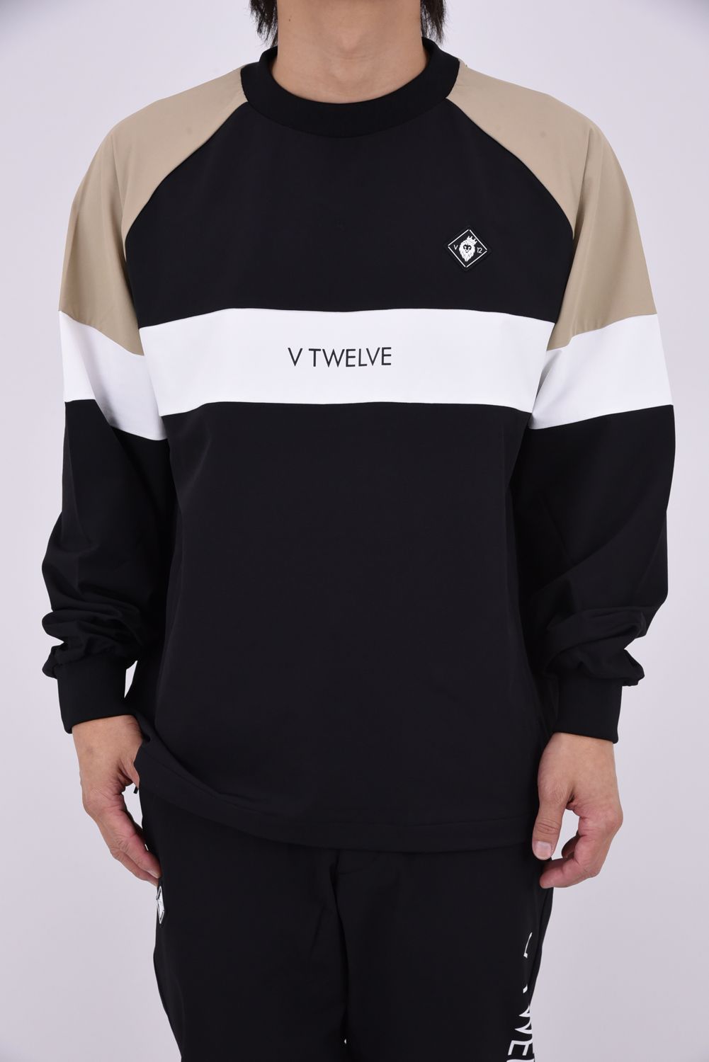 【26AW】 WB SWITCH JKT / ツートーン ブランドロゴ ナイロンジャケット (ブラック)