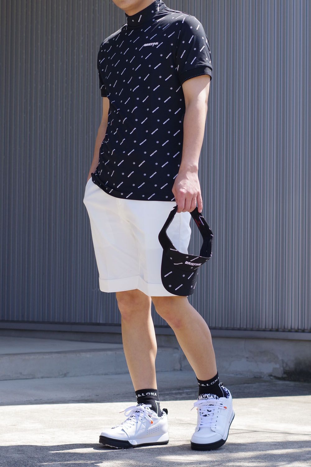 BRIEFING - MENS STRETCH DOBBY DRESS SHORT PANTS / ドビー織