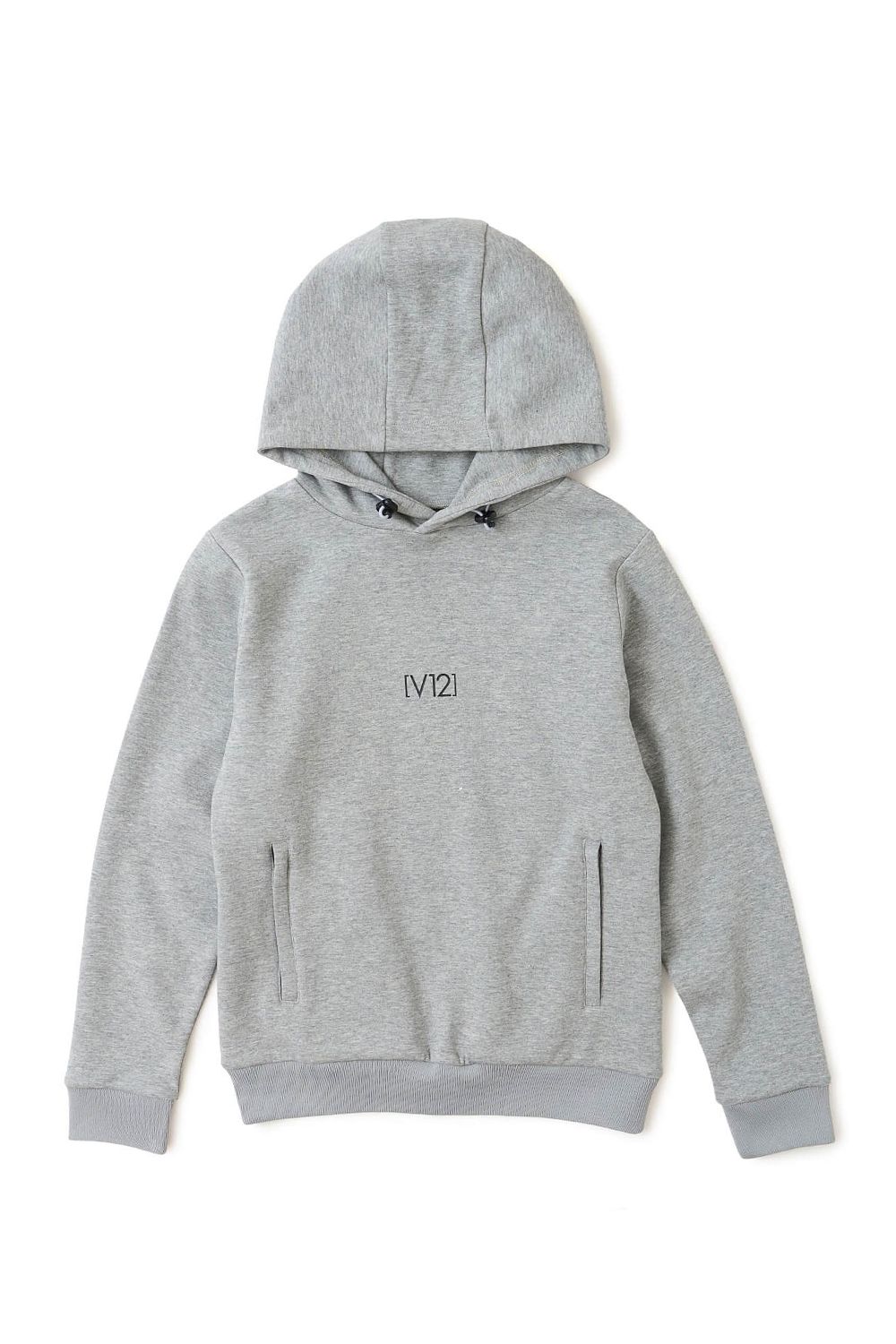 【26AW】【レディース】 RING LOGO PARKA / ダンボールニット サークルロゴ ジップポケット プルオーバーフーディー (グレー)