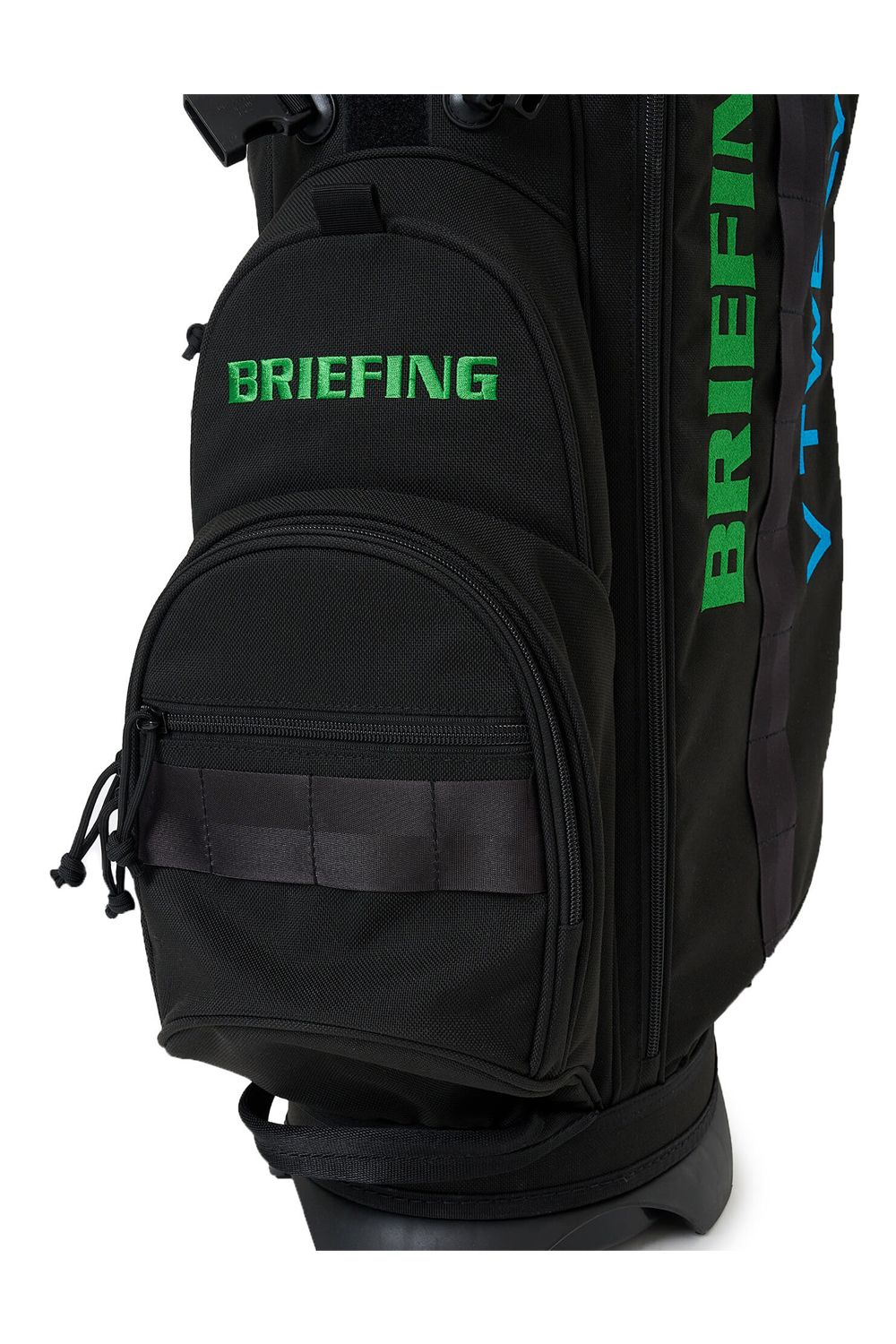 【銀行振込・代金引換不可】【返品・交換不可】 BG12 CADDY / BRIEFINGコラボ ブランドロゴ刺繍 スタンドタイプ キャディバッグ (ブラック)