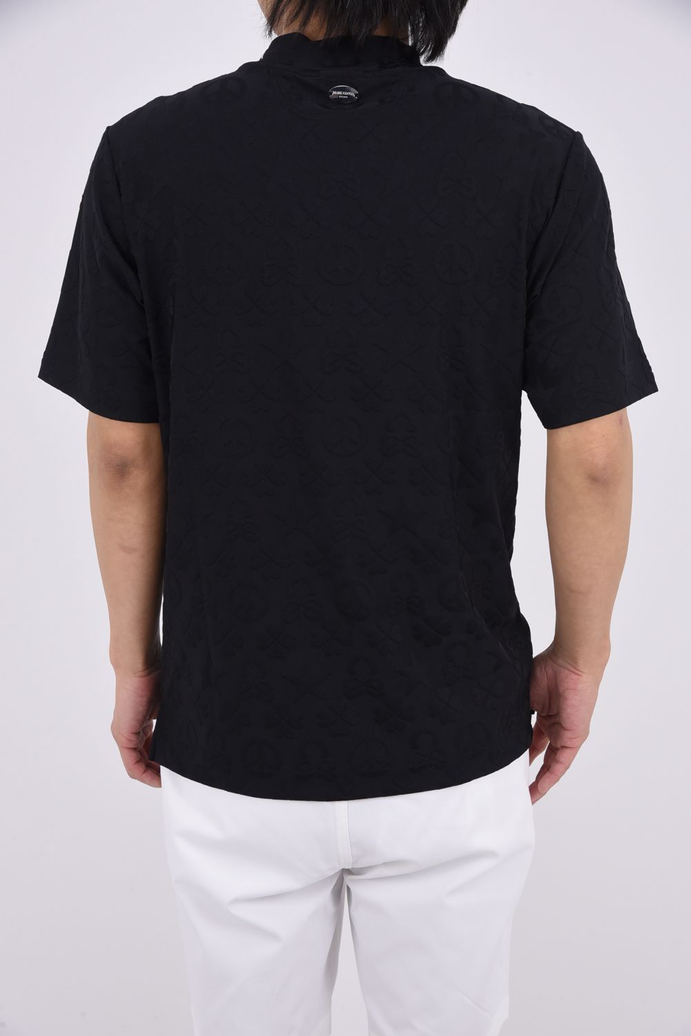 【26SS】 IMPERIAL JACQUARD MOCK TEE / モノグラムパターンジャカード パッチポケット モックネックTシャツ (ブラック)
