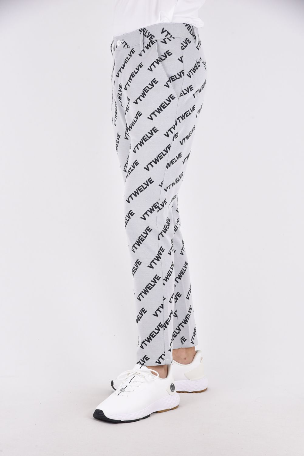 【秋冬仕様】VET PANTS / グラフィック ロゴ ジャガードパンツ (ホワイト)