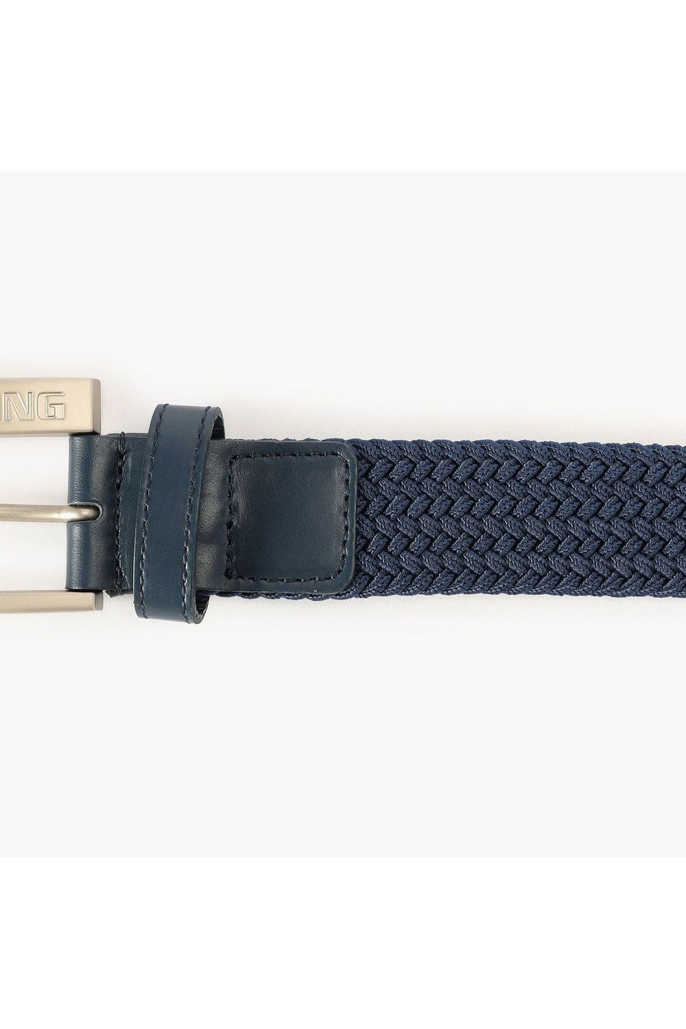 【26SS】 MS SQUARE BUCKLE MESH BELT / スクエアバックル メッシュベルト (ネイビー)
