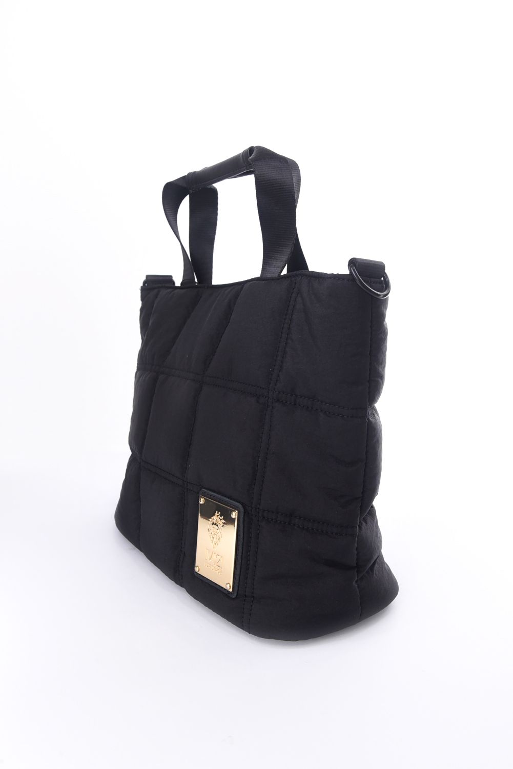 QUILT CART BAG / キルティング ロープショルダー付きカートバッグ (ブラック)