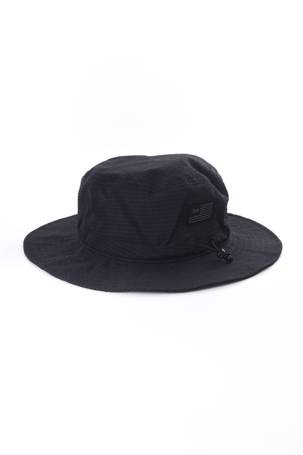 【26SS】 MEN’S SEERSUCKER WIDE HAT / シアサッカー ダイヤモンドロゴ ワイドハット (ブラック)