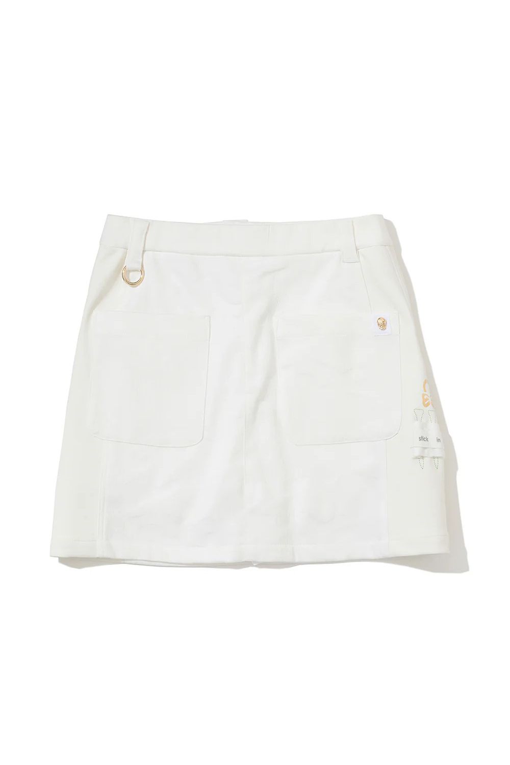 【26SS】【レディース】 GAUGE HYBRID CAMO JACQUARD SKIRT / オリジナルカモジャカード サイドロゴ スカート (インナーパンツ一体型) (ホワイト)