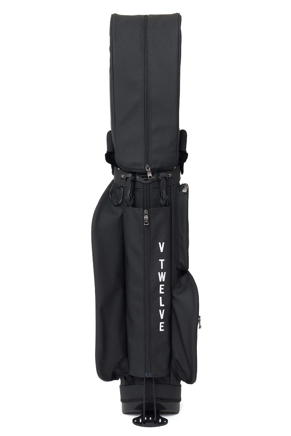 【26AW】 ESSENTIAL CADDY / パンチングレザー ブランドロゴ スタンドタイプ キャディバッグ (ブラック）