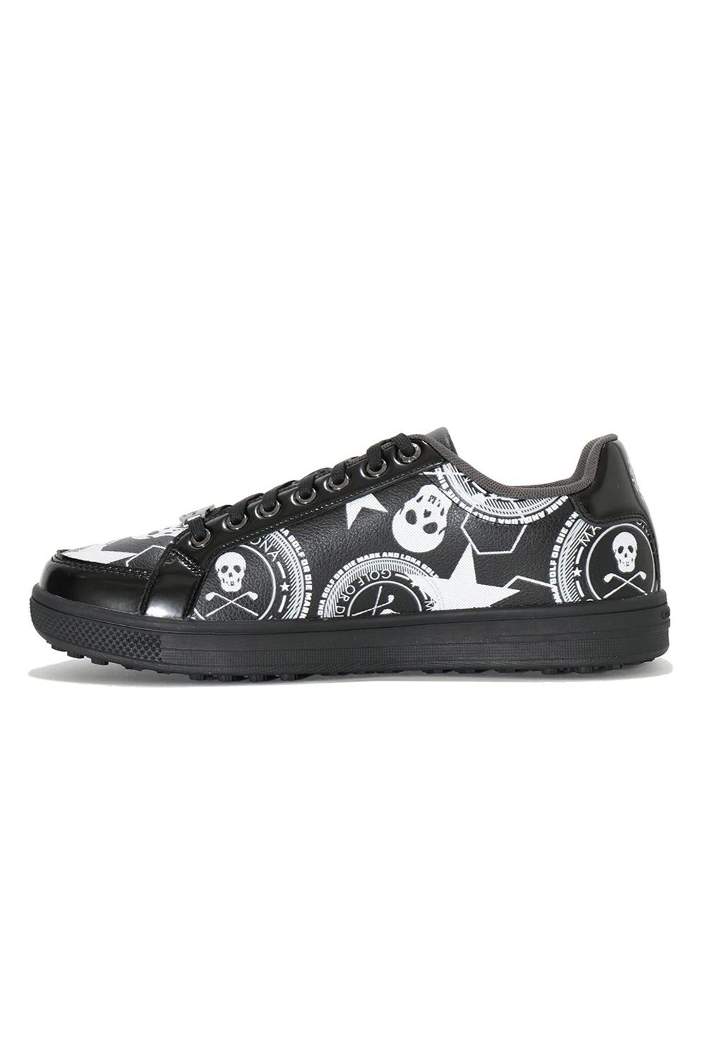 【26AW】 ATRAS SPIKELESS GOLF SNEAKERS / ロゴグラフィック ローカット スパイクレススニーカー (ブラック)