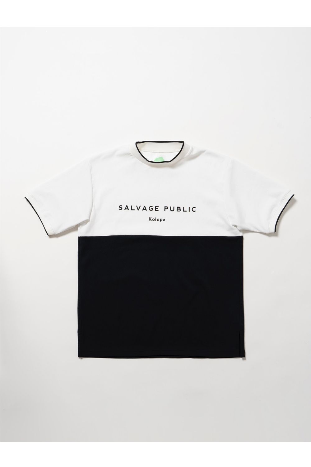 【2026SS】 Kūlina Pohāpohā Bicolor Mockneck（Kolepa Stamp） / バイカラー ショートスリーブ モックネックTシャツ (ホワイト/ブラック) （3月入荷予定）
