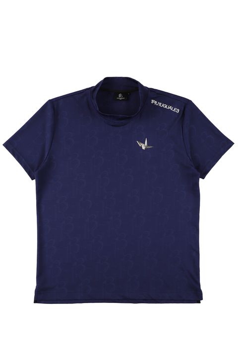 【26SS】 JACQUARD MOCK NECK  / ジャガード モックネック (ネイビー)