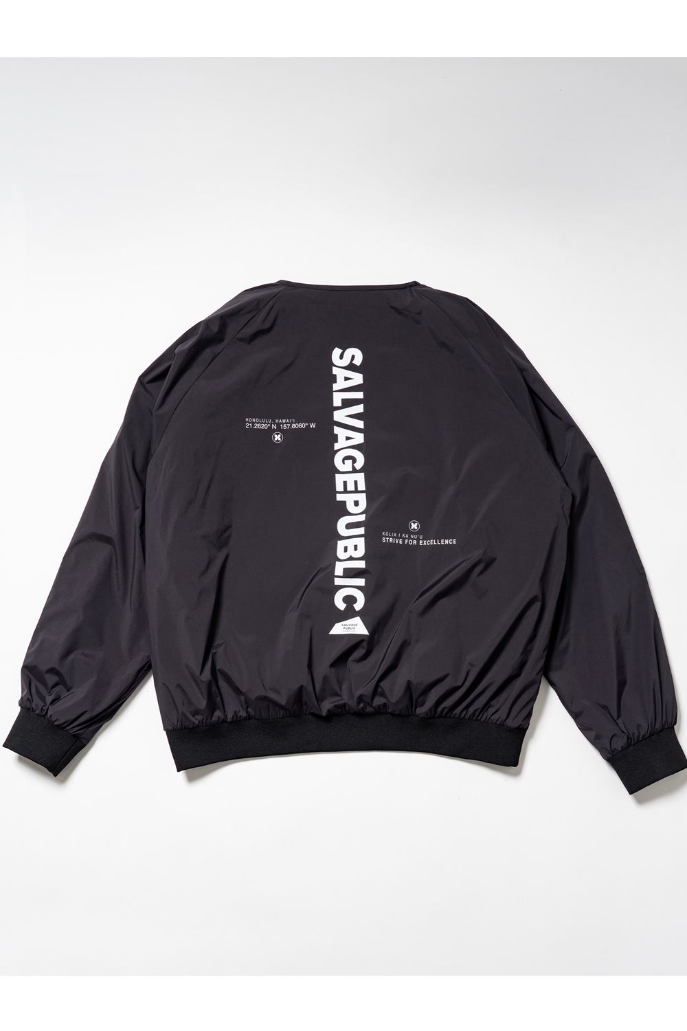 【26AW】 Ala Wai Snap Padded Jacket / ブランドロゴプリント ハーフボタン 中綿ジャケット (ブラック) (10月入荷予定）