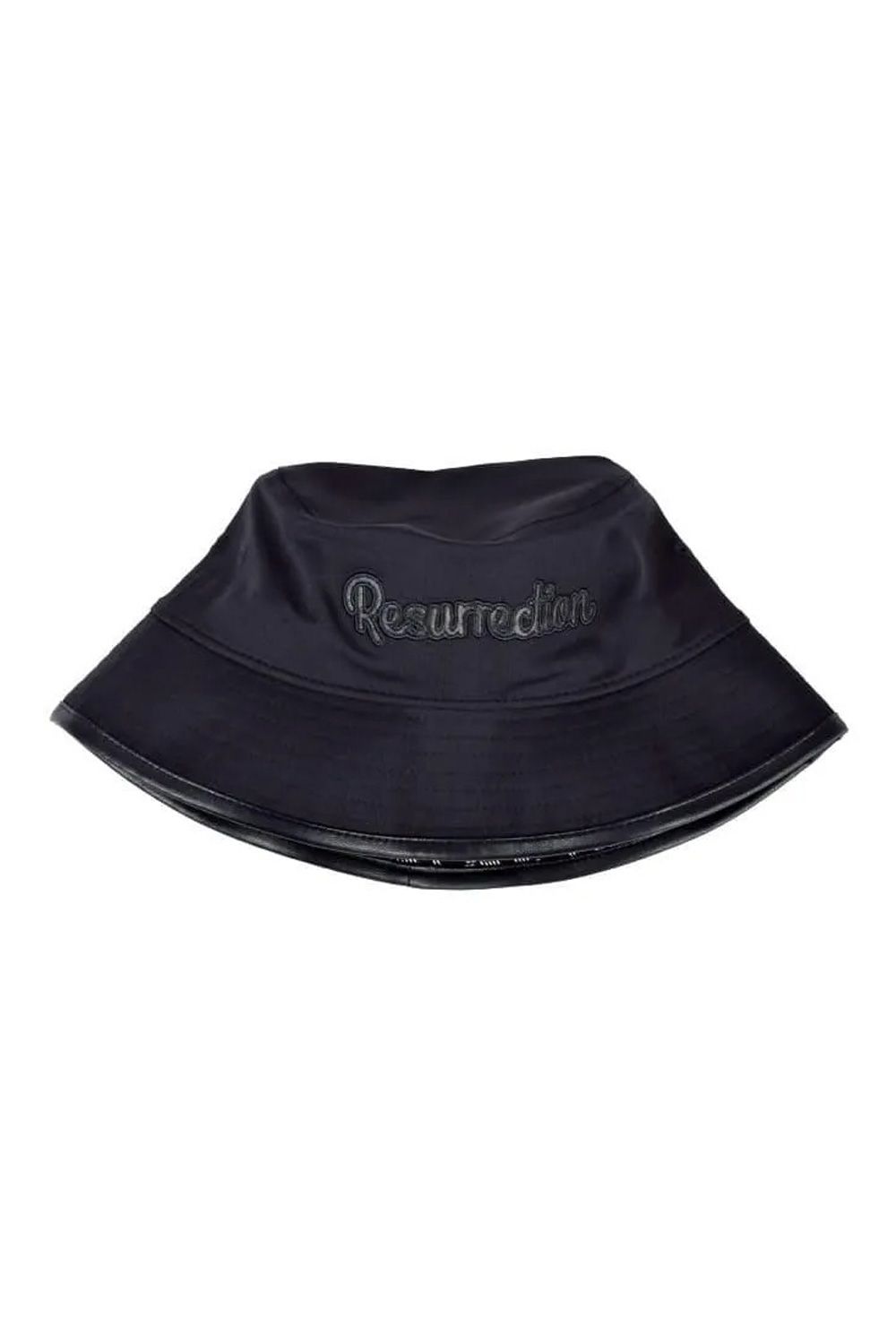 【26SS】 SYNTHETIC LEATHER BRIM BUCKET HAT / シンセティックレザーブリム バケットハット (ブラック)