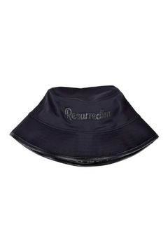 【26SS】 SYNTHETIC LEATHER BRIM BUCKET HAT / シンセティックレザーブリム バケットハット (ブラック)