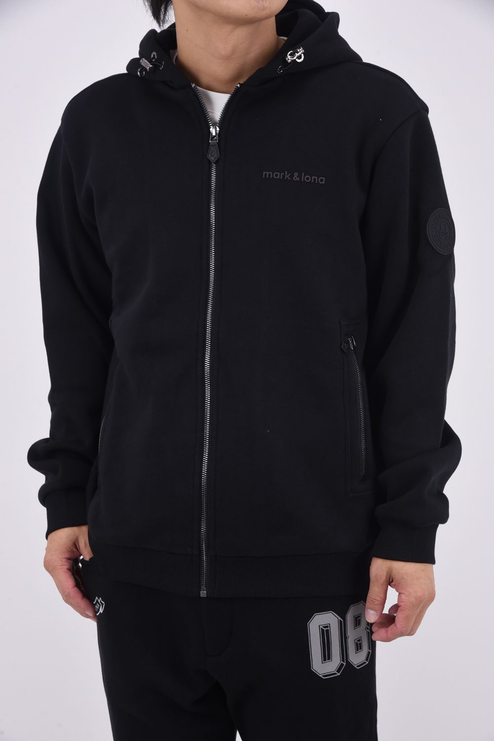 【2025AW】 HOODIE / 裏フリース スウェット素材 ジップアップフーディー (ブラック)