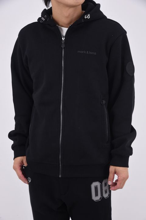 【2025AW】 HOODIE / 裏フリース スウェット素材 ジップアップフーディー (ブラック)