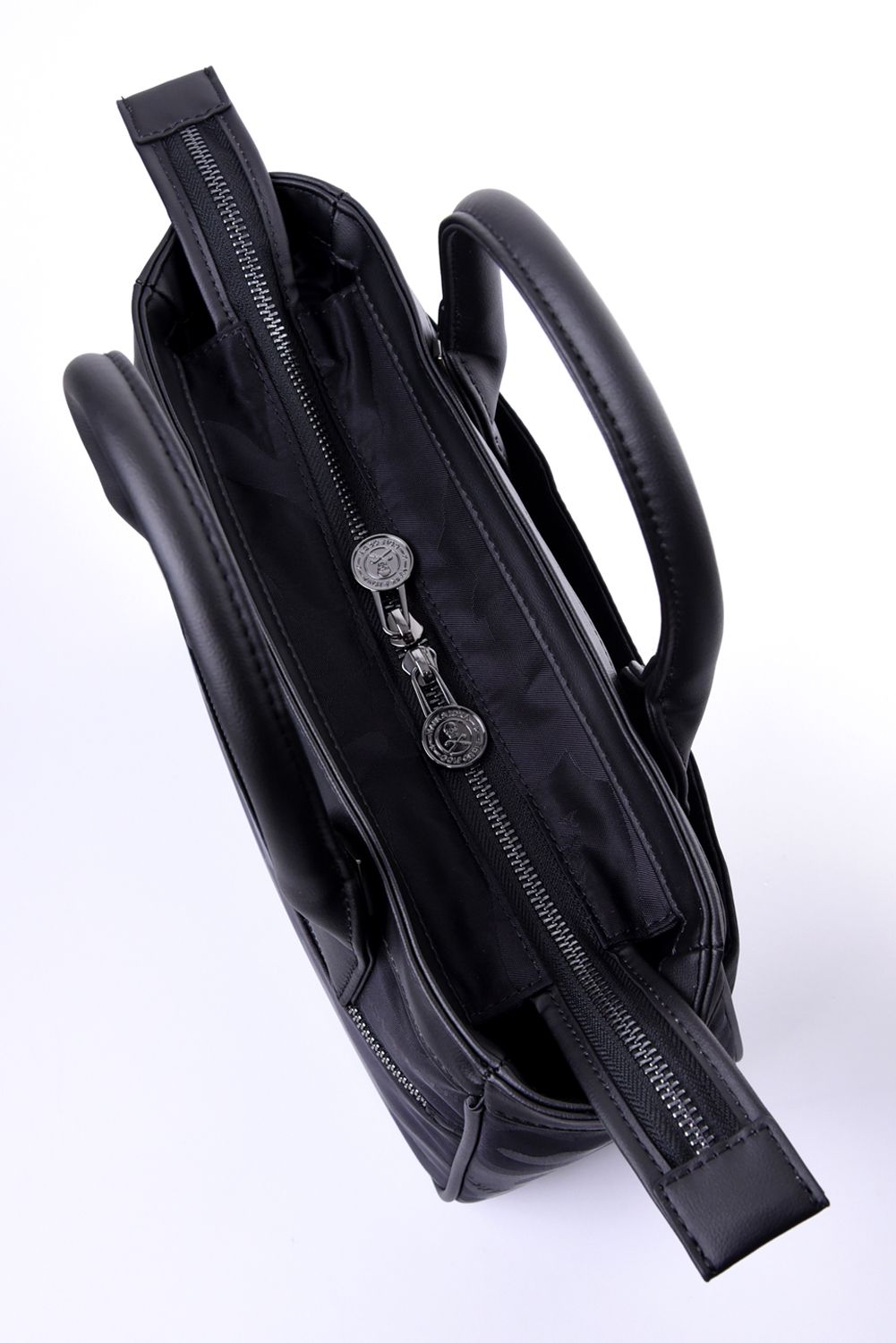 【26AW】 PREMIUM GAUGE CART BAG / コーデュラナイロン シンセティックレザー スカルカモジャカード 2WAYカートバッグ (ブラック)