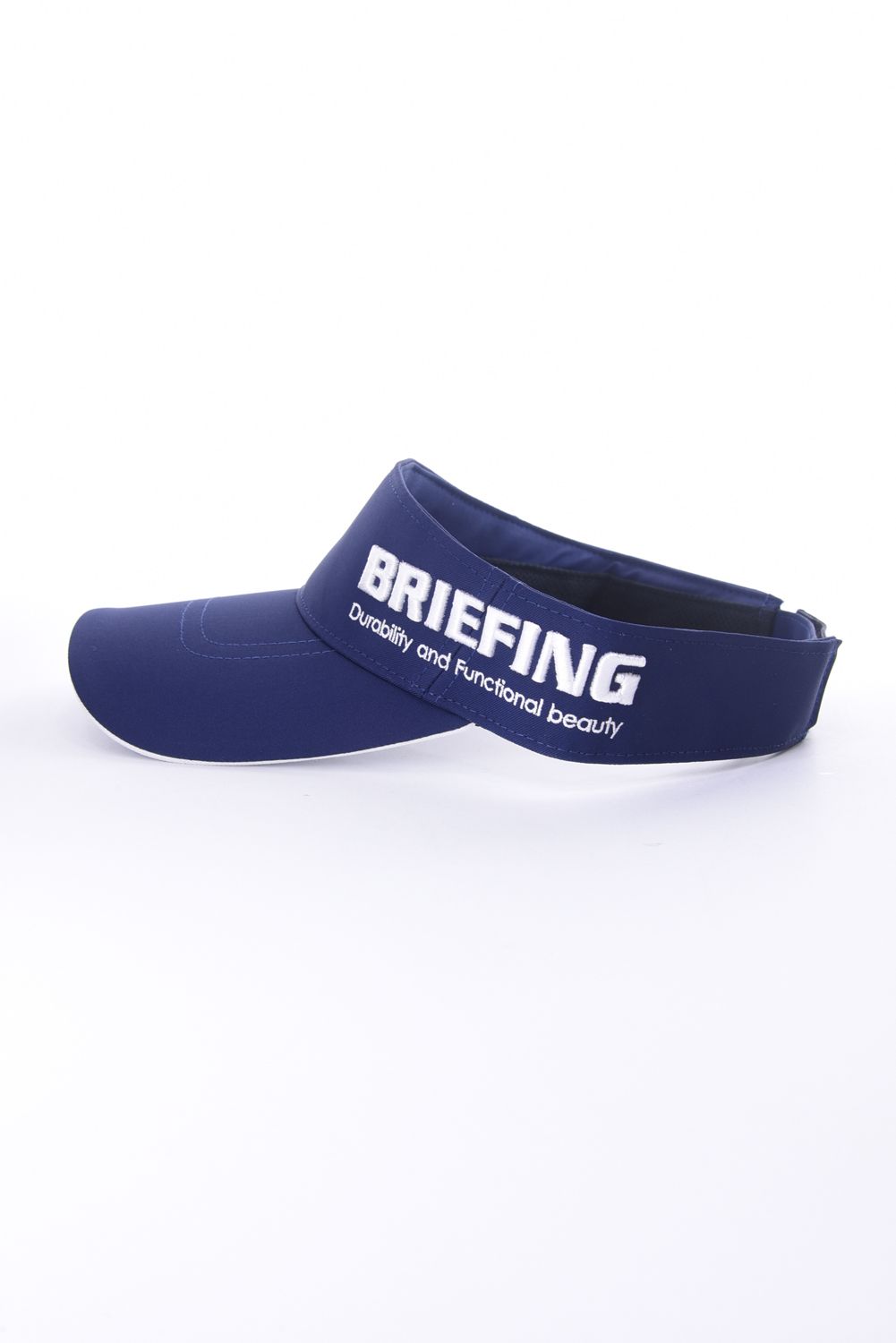 ファッションデザイナー BRIEFING - MENS ROUND LOGO VISOR / ロゴ刺繍 アシンメトリー メンズウェア