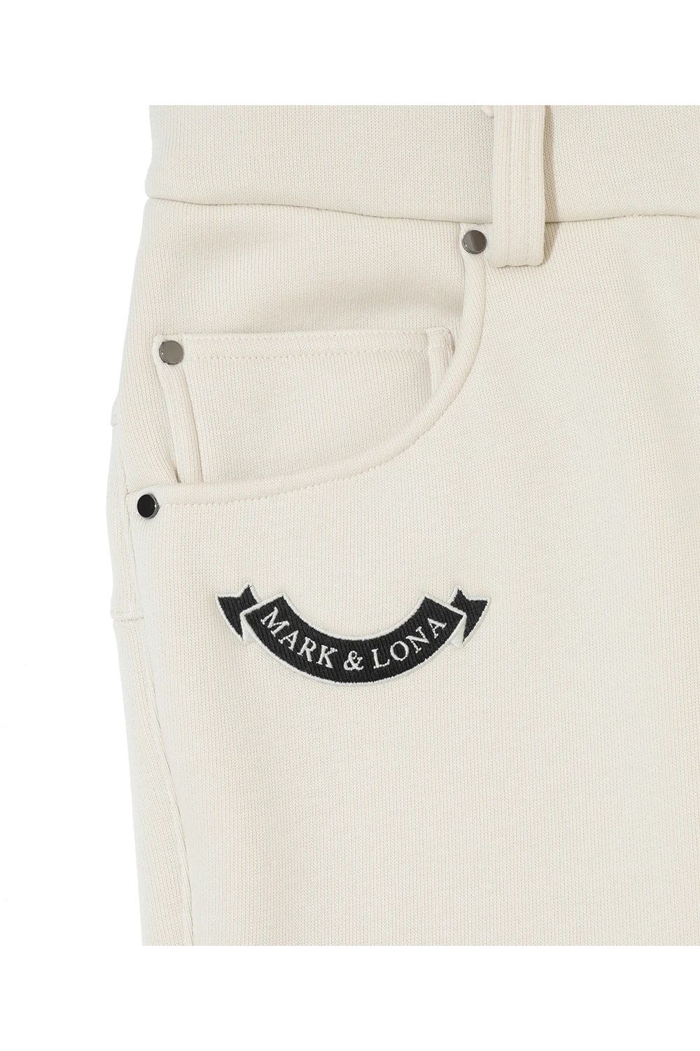 【2025AW】 PANTS / 裏フリース スウェット素材 スリムフィット ロングパンツ (オフホワイト)